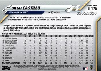 2020 Topps Update - Gold #U-175 Diego Castillo Back