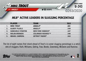 2020 Topps Update - Gold #U-243 Mike Trout Back