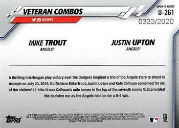 2020 Topps Update - Gold #U-261 Freeway Victory (Mike Trout / Justin Upton) Back