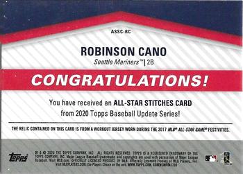 2020 Topps Update - All-Star Stitches Relics Silver #ASSC-RC Robinson Cano Back