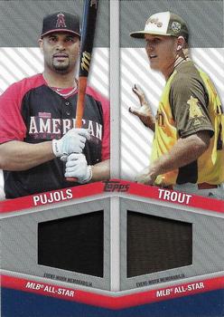 2020 Topps Update - All-Star Stitches Dual Relics #ASSD-PT Mike Trout / Albert Pujols Front