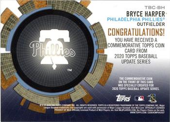 2020 Topps Update - Baseball Coin Cards #TBC-BH Bryce Harper Back