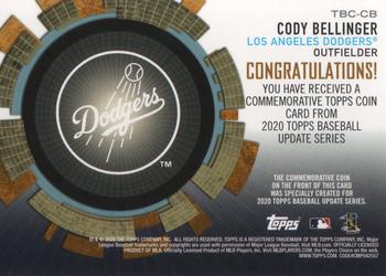 2020 Topps Update - Baseball Coin Cards #TBC-CB Cody Bellinger Back
