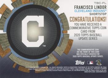 2020 Topps Update - Baseball Coin Cards #TBC-FL Francisco Lindor Back