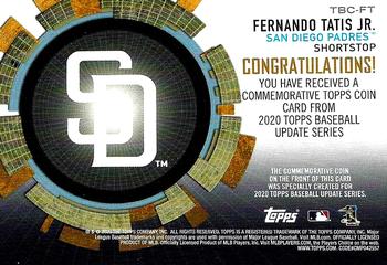 2020 Topps Update - Baseball Coin Cards #TBC-FT Fernando Tatis Jr. Back