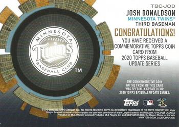 2020 Topps Update - Baseball Coin Cards #TBC-JOD Josh Donaldson Back