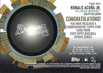 2020 Topps Update - Baseball Coin Cards #TBC-RA Ronald Acuña Jr. Back