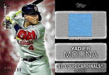 2020 Topps Update - Major League Material Relics Black #MLM-YM Yadier Molina Front
