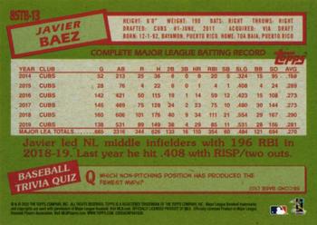 2020 Topps Update - 1985 Topps Baseball 35th Anniversary #85TB-13 Javier Baez Back