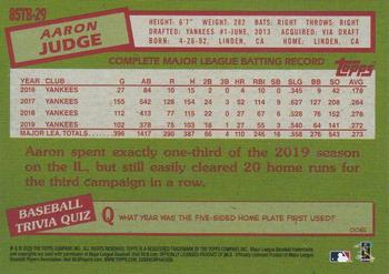 2020 Topps Update - 1985 Topps Baseball 35th Anniversary #85TB-29 Aaron Judge Back