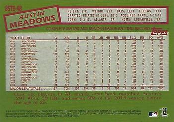 2020 Topps Update - 1985 Topps Baseball 35th Anniversary #85TB-48 Austin Meadows Back