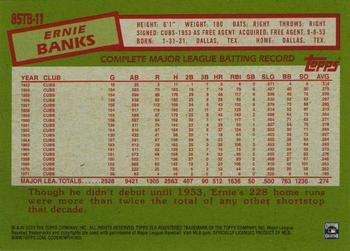 2020 Topps Update - 1985 Topps Baseball 35th Anniversary Blue #85TB-11 Ernie Banks Back