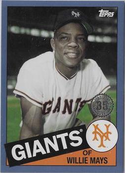 2020 Topps Update - 1985 Topps Baseball 35th Anniversary Blue #85TB-25 Willie Mays Front