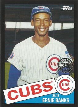 2020 Topps Update - 1985 Topps Baseball 35th Anniversary Black #85TB-11 Ernie Banks Front