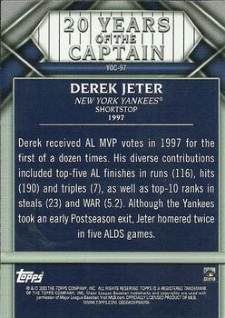 2020 Topps Update - 20 Years of The Captain #YOC-97 Derek Jeter Back