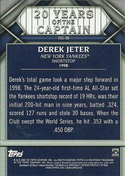 2020 Topps Update - 20 Years of The Captain #YOC-98 Derek Jeter Back