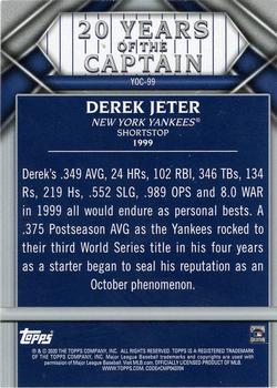 2020 Topps Update - 20 Years of The Captain #YOC-99 Derek Jeter Back