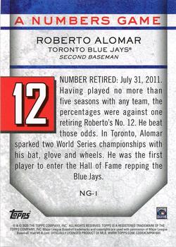 2020 Topps Update - A Numbers Game #NG-1 Roberto Alomar Back