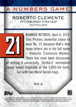 2020 Topps Update - A Numbers Game #NG-3 Roberto Clemente Back