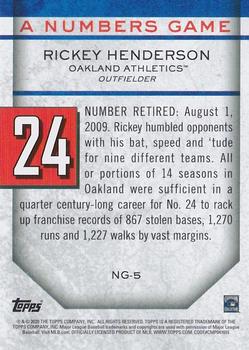 2020 Topps Update - A Numbers Game #NG-5 Rickey Henderson Back