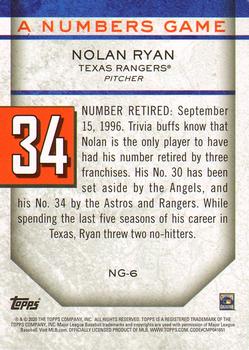 2020 Topps Update - A Numbers Game #NG-6 Nolan Ryan Back