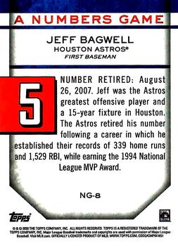 2020 Topps Update - A Numbers Game #NG-8 Jeff Bagwell Back