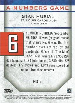 2020 Topps Update - A Numbers Game #NG-11 Stan Musial Back
