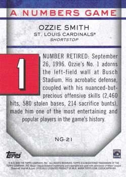 2020 Topps Update - A Numbers Game #NG-21 Ozzie Smith Back