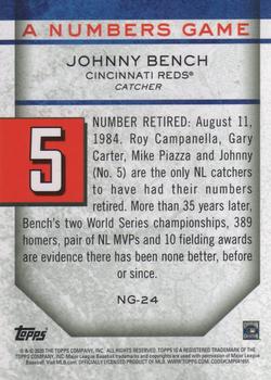 2020 Topps Update - A Numbers Game #NG-24 Johnny Bench Back