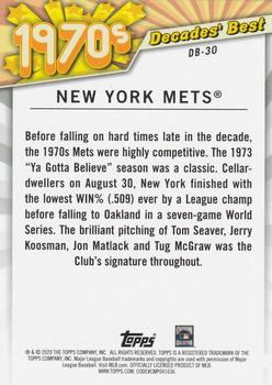 2020 Topps Update - Decades' Best #DB-30 New York Mets Back