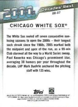 2020 Topps Update - Decades' Best #DB-57 Chicago White Sox Back