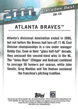 2020 Topps Update - Decades' Best #DB-58 Atlanta Braves Back