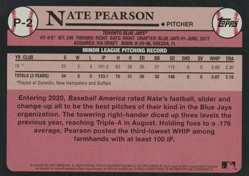 2020 Topps Update - Prospects #P-2 Nate Pearson Back