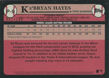 2020 Topps Update - Prospects Black #P-9 Ke'Bryan Hayes Back