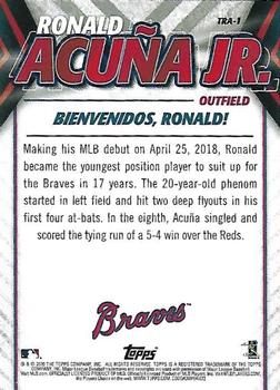 2020 Topps Update - Ronald Acuna Jr. Highlights #TRA-1 Ronald Acuña Jr. Back