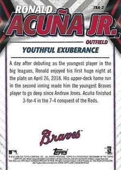 2020 Topps Update - Ronald Acuna Jr. Highlights #TRA-2 Ronald Acuña Jr. Back