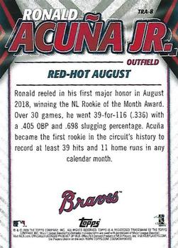 2020 Topps Update - Ronald Acuna Jr. Highlights #TRA-8 Ronald Acuña Jr. Back