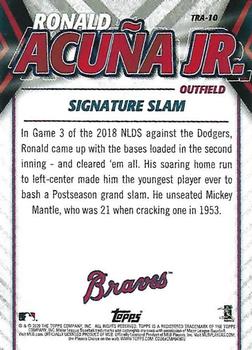 2020 Topps Update - Ronald Acuna Jr. Highlights #TRA-10 Ronald Acuña Jr. Back