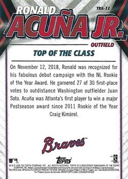 2020 Topps Update - Ronald Acuna Jr. Highlights #TRA-11 Ronald Acuña Jr. Back
