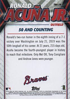 2020 Topps Update - Ronald Acuna Jr. Highlights #TRA-14 Ronald Acuña Jr. Back