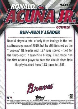 2020 Topps Update - Ronald Acuna Jr. Highlights #TRA-19 Ronald Acuña Jr. Back