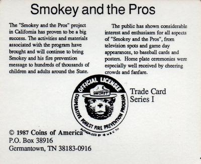 1987 Coins of America Smokey and the Pros #NNO Boots Day Back