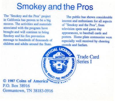 1987 Coins of America Smokey and the Pros #NNO 1976 RBI Leaders - Lee May / George Foster Back