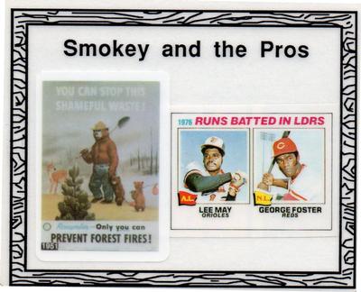1987 Coins of America Smokey and the Pros #NNO 1976 RBI Leaders - Lee May / George Foster Front