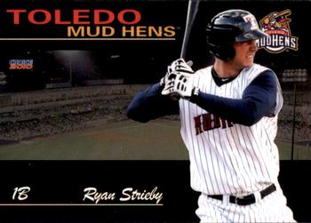 2010 Choice Toledo Mud Hens #22 Ryan Strieby Front