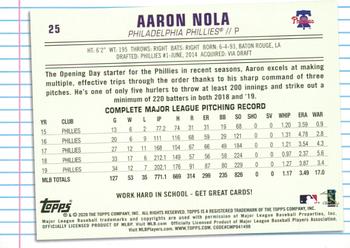 2020 Topps of the Class #25 Aaron Nola Back