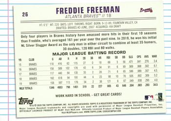 2020 Topps of the Class #26 Freddie Freeman Back