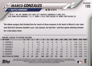 2020 Topps UK Edition #195 Marco Gonzales Back
