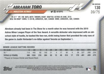 2020 Topps UK Edition - Blue #130 Abraham Toro Back