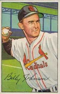 1952 Bowman #122 Billy Johnson Front